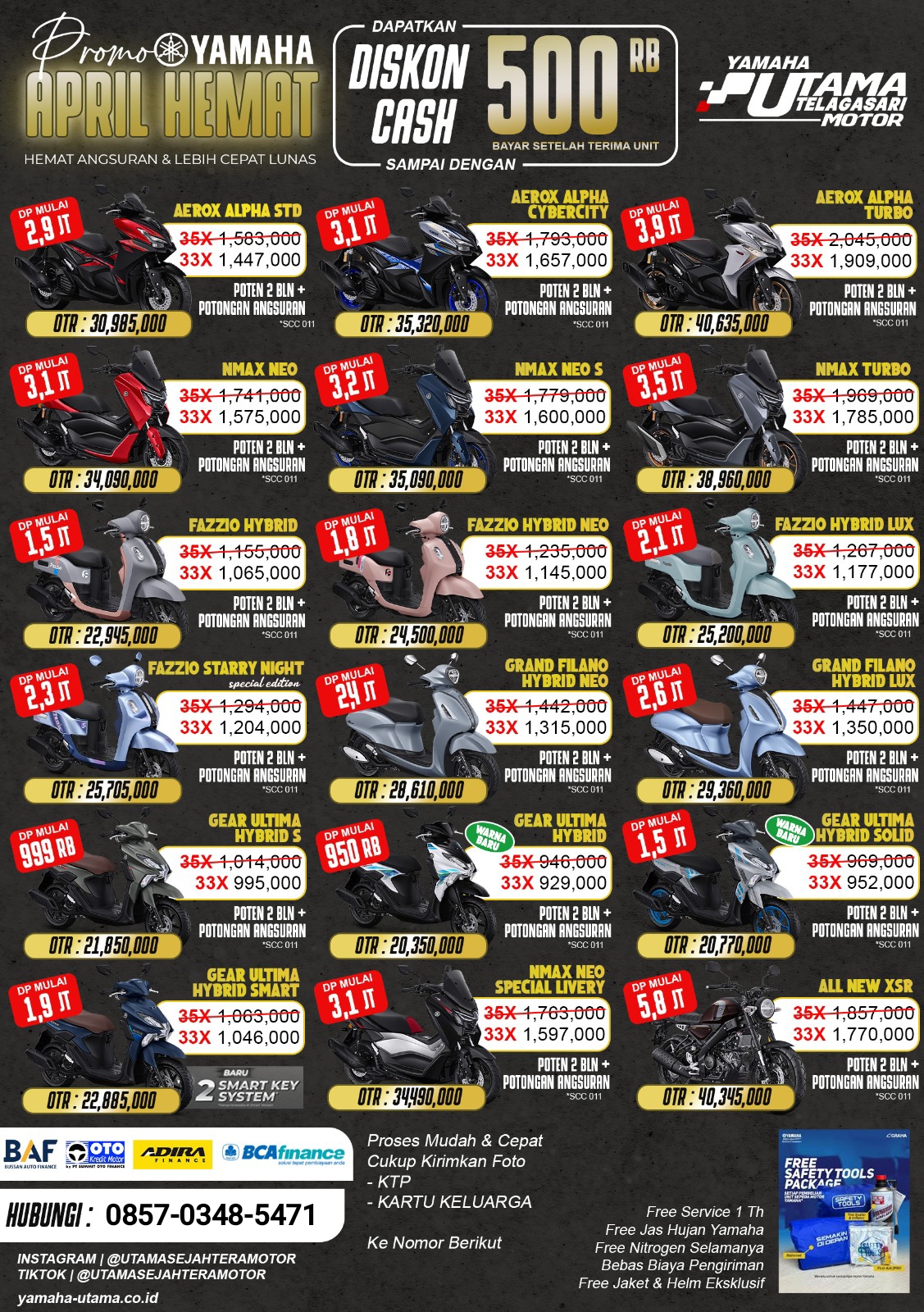 Harga Yamaha Karawang Terbaru April 2026